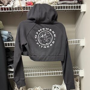 Gymshark Charcoal Cropped Hoodie